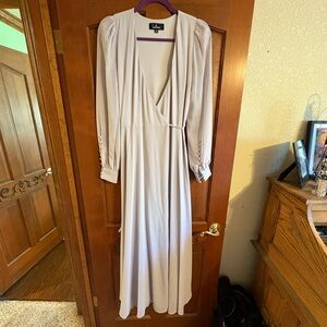 Lulu's Elegant Long Sleeve Dresses in Green, Black, and Cream